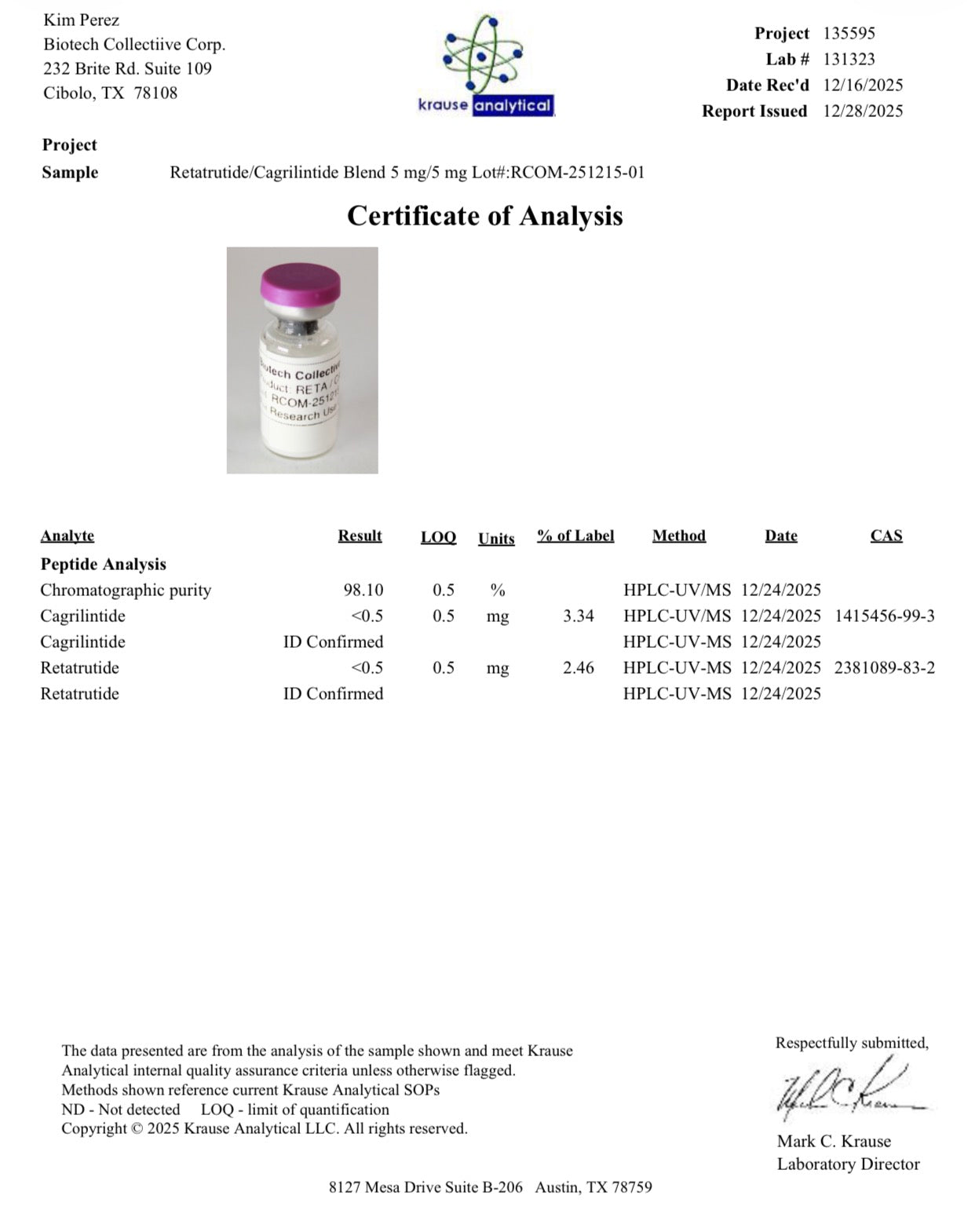 GLP3 - RETA 2.5mg / CAG 3mg